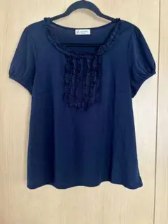 Aylesbury アリスバリー フリルデザイン Tシャツ L ネイビー