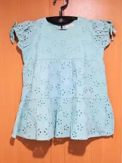 ミントグリーン刺繍入り ワンピース 100cm