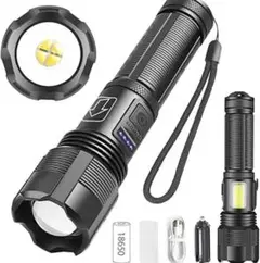 LED 懐中電灯 ハンディライト 超強力 超高輝度 9000ルーメン USB充電
