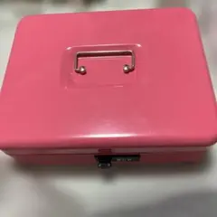 ピンク 金属製キャッシュボックス ダイヤルロック