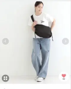 SHOO・LA・RUE 【撥水】サイドドロストショルダーバッグ　　黒色