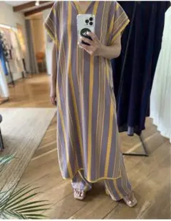pheeny パイルボーダーポンチョパンツ　セットアップ