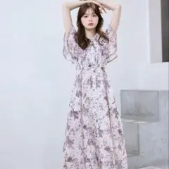 アンミール フラワーフリルタックワンピース