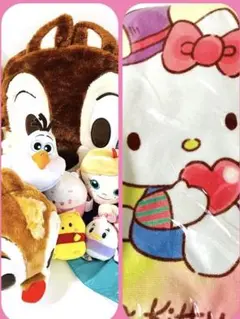 ぬいぐるみ サンリオ ハローキティ タオルケット ディズニー 他 まとめ売11点