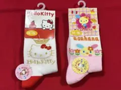 新品未使用　ハローキティ・ウサハナ　靴下セット 14-19㎝