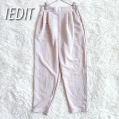 アイエディット テーパードパンツ ウエストゴム ベージュ（M） きれいめ
