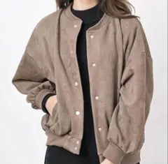 【美品】スエード　ブルゾン　M レディース
