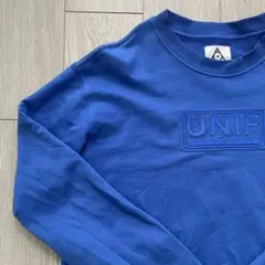 UNIF classic 長袖トレーナー 青