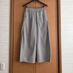 AVIREX Bell ワイドパンツ　ヒッコリー　S