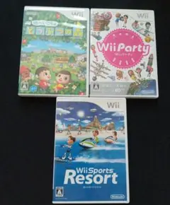 wii パーティ　スポーツリゾート　街へいこうよ　どうぶつの森　セット