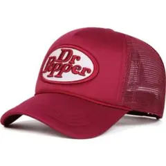 帽子 赤×赤 Dr Pepper トラッカーキャップ メッシュ レッド アメカジ