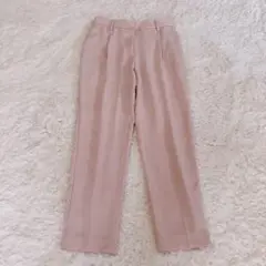 PLST ピンク スラックスパンツ Sサイズ クロップドパンツ　春夏秋