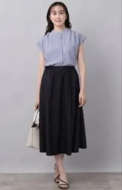 UNTITLED【きれいめにもカジュアルにも】バックデザインギャザースカート 4
