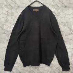 MeronaVネックセーター ブラック 無地