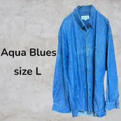 Aqua Blues トップス　シャツ　デニムシャツ　シンプル　カジュアル　古着
