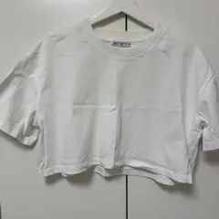 ZARA ホワイト クロップドTシャツ M