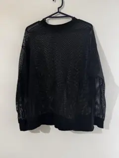 ロングスリーブ メッシュ プルオーバー