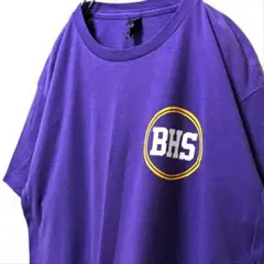 タルテックス BHSベントンハイスクール Tシャツパープル紫 L古着