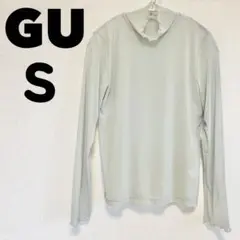 GU シアーハイネックT 長袖　Q グレー　Sサイズ　無地