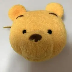 クマの顔型小物入れ イエロー