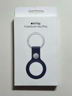【新品】純正 AirTag ファインウーブンキーリング・ディープブルー②