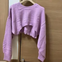 WEGO ピンク クロップドセーター サイズF アクリル100%
