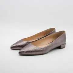 46■O'RIC オーリック 本革フラットパンプス(36)美品