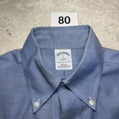 80 極美品　ブルックスブラザーズ　ワイシャツ　ブルー　S