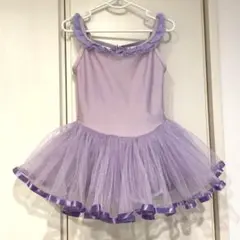 薄紫色フリルバレエレオタード
