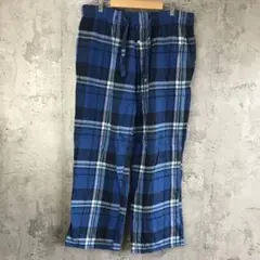 yz3古着　チェックパンツ　パジャマパンツ　青　黒　緑　白　90s Y2K