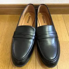 【匿名配送】ローファー 黒 24.5cm ブラック 革靴 秋 レディース 大きめ