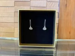 シルバーオープンワークフックピアス