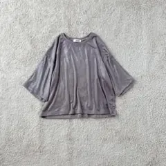 Tシャツ シャイニークロップド 5分袖カットソー ストレッチ トップス 光沢