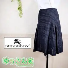 美品 バーバリー スカート 黒 ブラック チェック柄