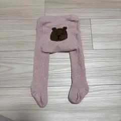 GAP くまタイツ　ピンク　0-12m