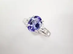 美品 Pt900 タンザナイト1.62ct ダイヤ計0.30ct リング 指輪