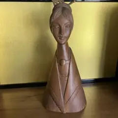 女人　美人　姫様　木彫り　胸像　約40cm