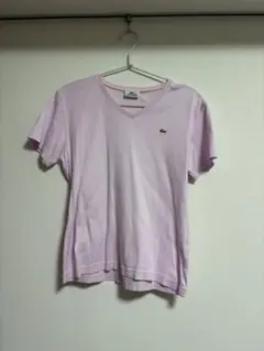 Lacoste VネックピンクTシャツ　42