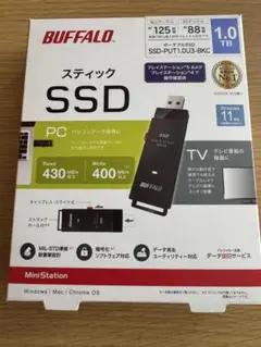 BUFFALO ポータブルSSD 1TB SSD-PUT1.0U3-BKC