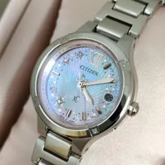 ◆限定◆美品 CITIZEN XC/ クロスシー 白蝶貝 電波時計( ルキア