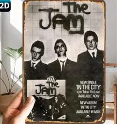 【輸入品】ブリキ看板/ザ・ジャムのデビューシングル「イン・ザ・シティ」広告看板