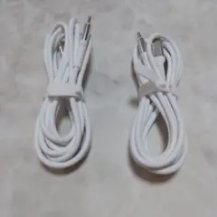 タイプCケーブル 2m×2本 ホワイト