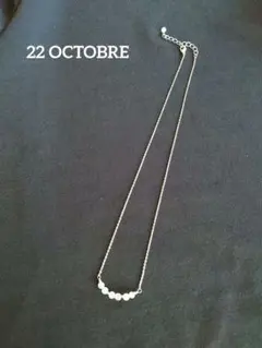 【22 OCTOBRE】スマイル ビーズ ネックレス シルバー 45cm
