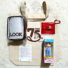 【新品】不二家✧ペコちゃん75周年デザインHAPPY BAG✦おまけ付き
