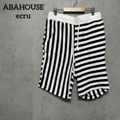 アバハウス　エクリュ　ABAHOUSE ecru ハーフパンツ　ボーダー　L
