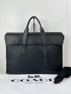 ✅【美品】定価12万 コーチ メンテ済み COACH ビジネス バッグ レザー