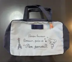 ポンポネット　Pom ponetteトートバッグ　水色