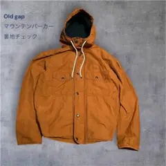 Old gap コットンナイロン　マウンテンパーカー　裏地チェック