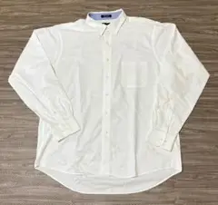 CHAPS チャップス 長袖シャツ ホワイト ボタンダウン 36/37