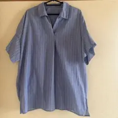 ショコラフィネローブ 綿麻混スキッパーシャツ